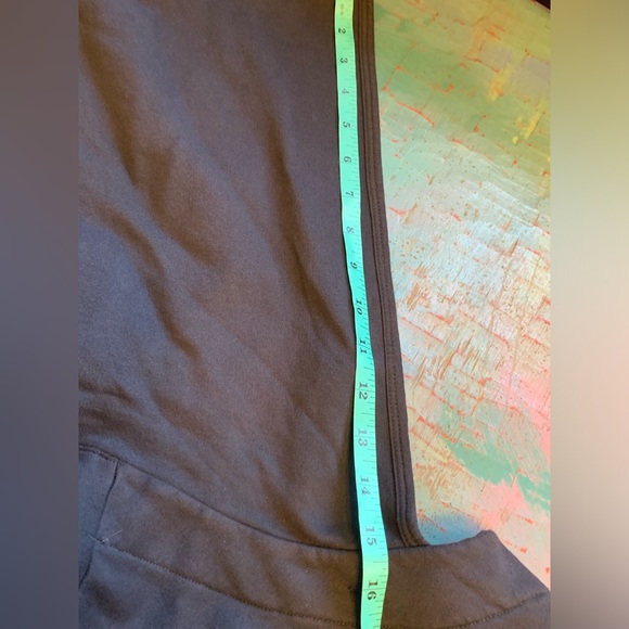 VTG BLUE FISH COAT TOPPER 2 COTTON KNIT HANDPAINTED BUTTON HOODED LAGENLOOK USA - Picture 6 of 10